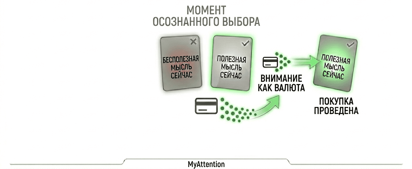 Диаграмма внимание → ум